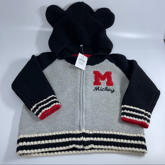Disney Baby 18-24 Mo.Christmas Mickey Mouse Red /& Green Sweater